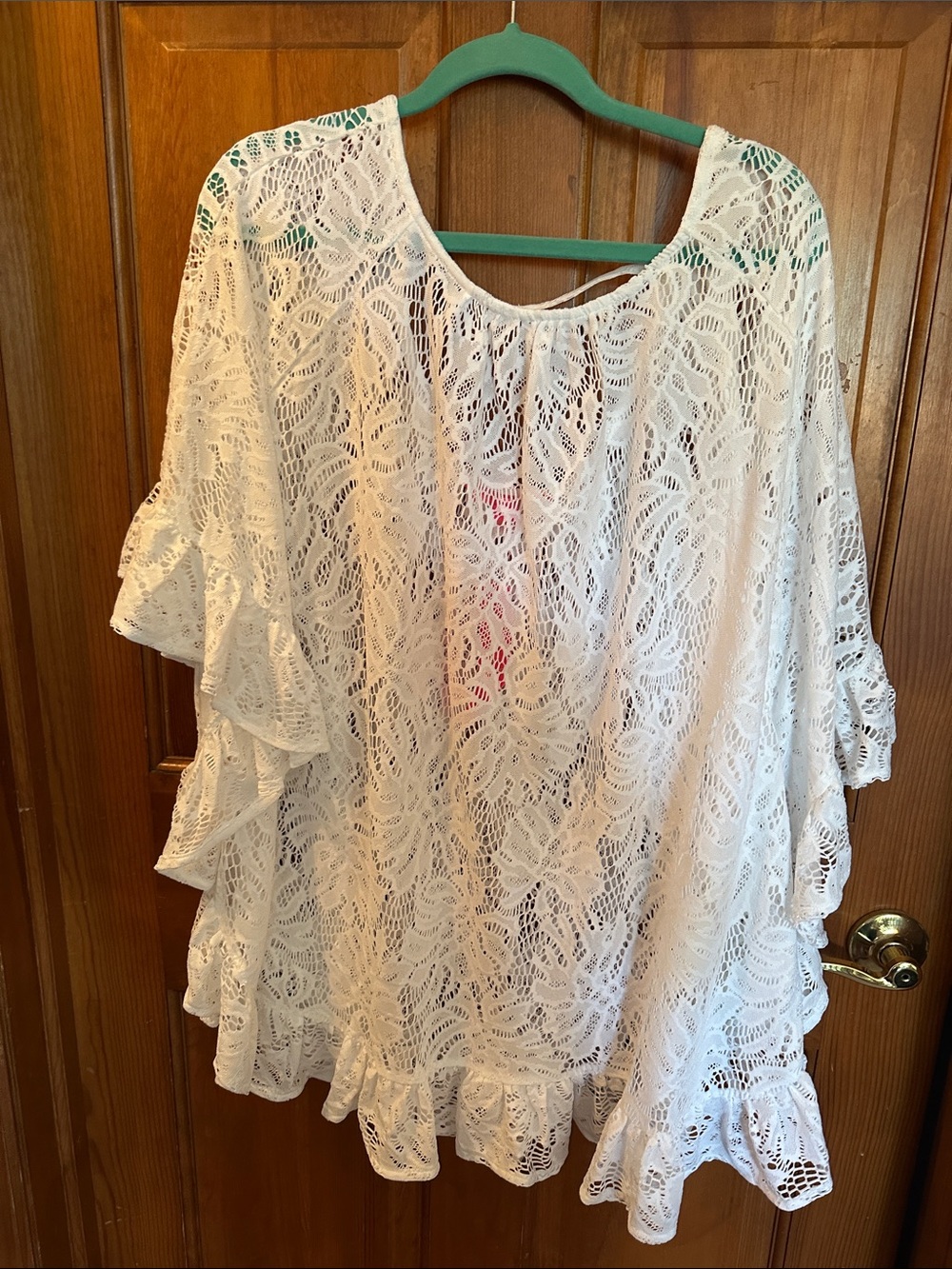 Lilly Pulitzer White Lace Ruffle Swim Coverup